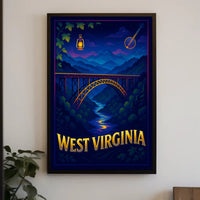 West Virginia Scenic Twilight Travel Poster