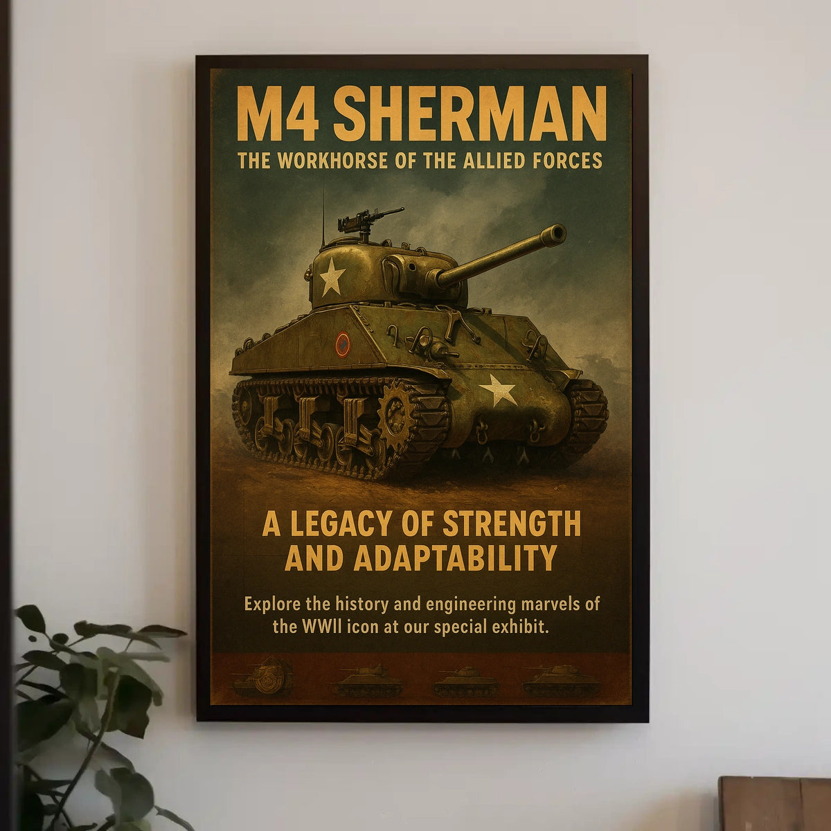 M4 Sherman The Workhorse of the Allied Forces Poster