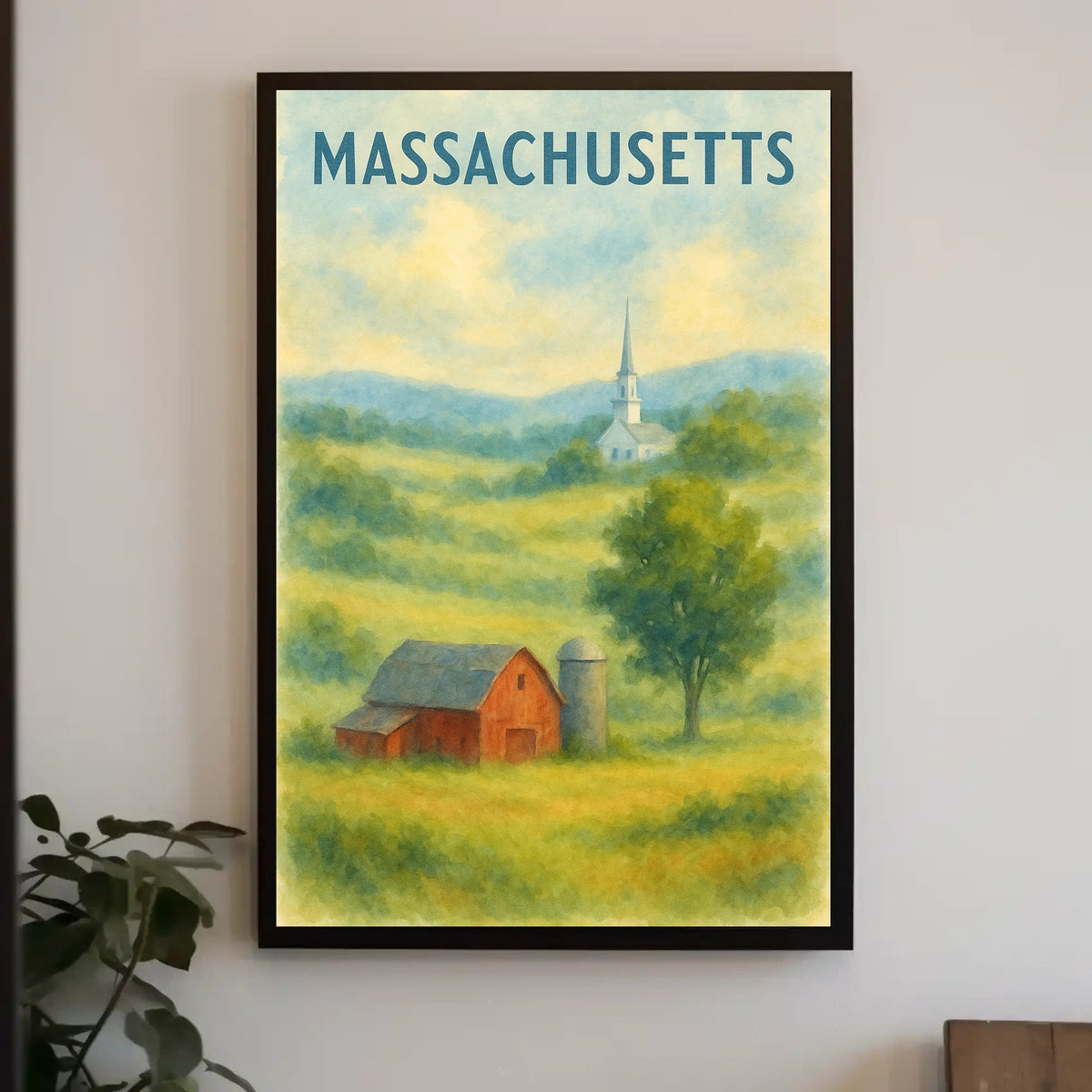 Scenic Massachusetts Landscape Poster