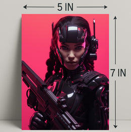 Cybernetic Warrior Poster PosterGoat