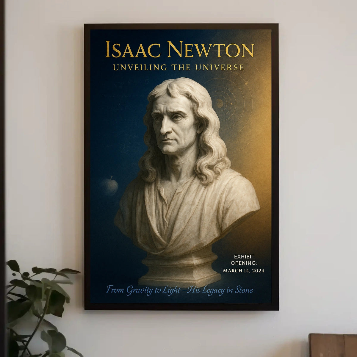 Isaac Newton Unveiling the Universe Poster