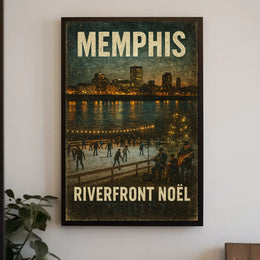 Memphis Riverfront Noël Poster