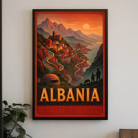 Albania Travel Poster Vintage Wall Art