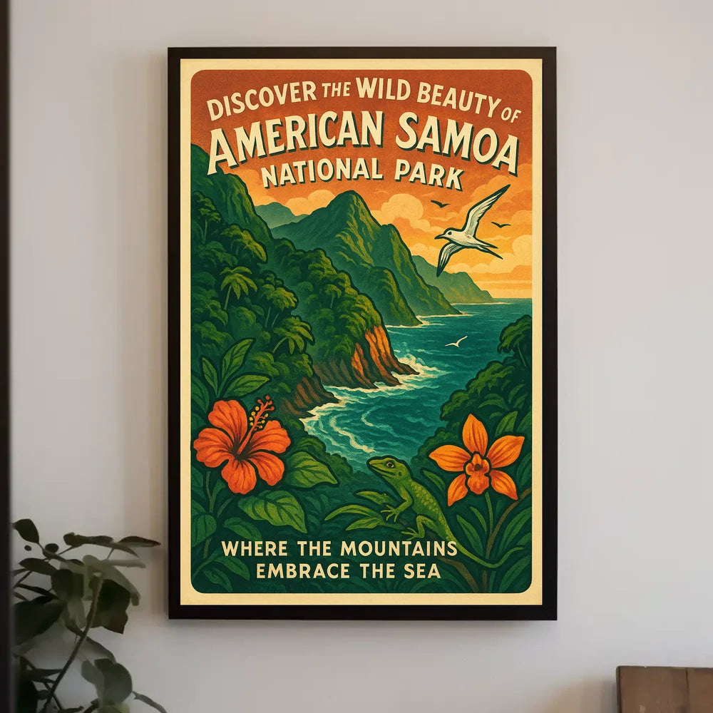 Vintage Scenic Travel Destination Poster