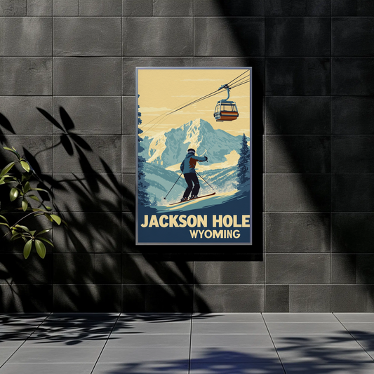 Jackson Hole Wyoming Vintage Poster