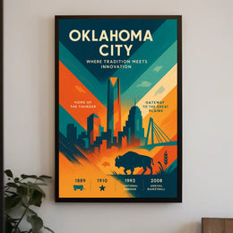 Oklahoma City Skyline: Urban or Cityscape Poster PosterGoat