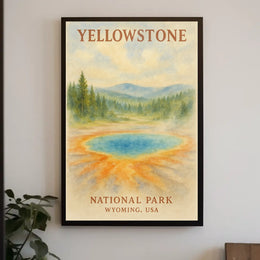 Yellowstone National Park Majestic Scenic Home Decor Poster