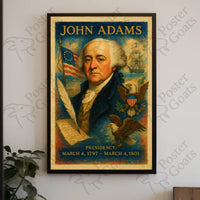 John Adams Historic Patriotic Art Historical or Presidential Poster