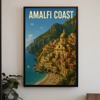 Amalfi Coast Poster Museum Quality Wall Art 18 by 24 Inches