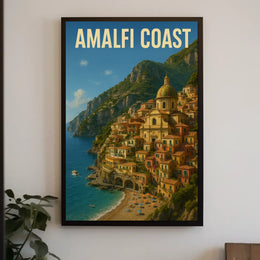 Amalfi Coast Poster Museum Quality Wall Art 18 by 24 Inches