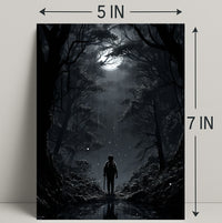 Moonlit Journey Through The Forest Poster