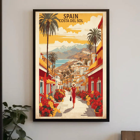 Spain's Costa del Sol Travel Poster