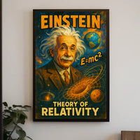 Einstein Relativity Vintage Science Student Poster