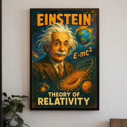 Einstein Relativity Vintage Science Student Poster