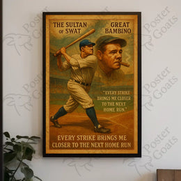 The Great Bambino Vintage Sports Inspiration Poster
