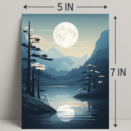 Moonlit Mountain Serenity Poster