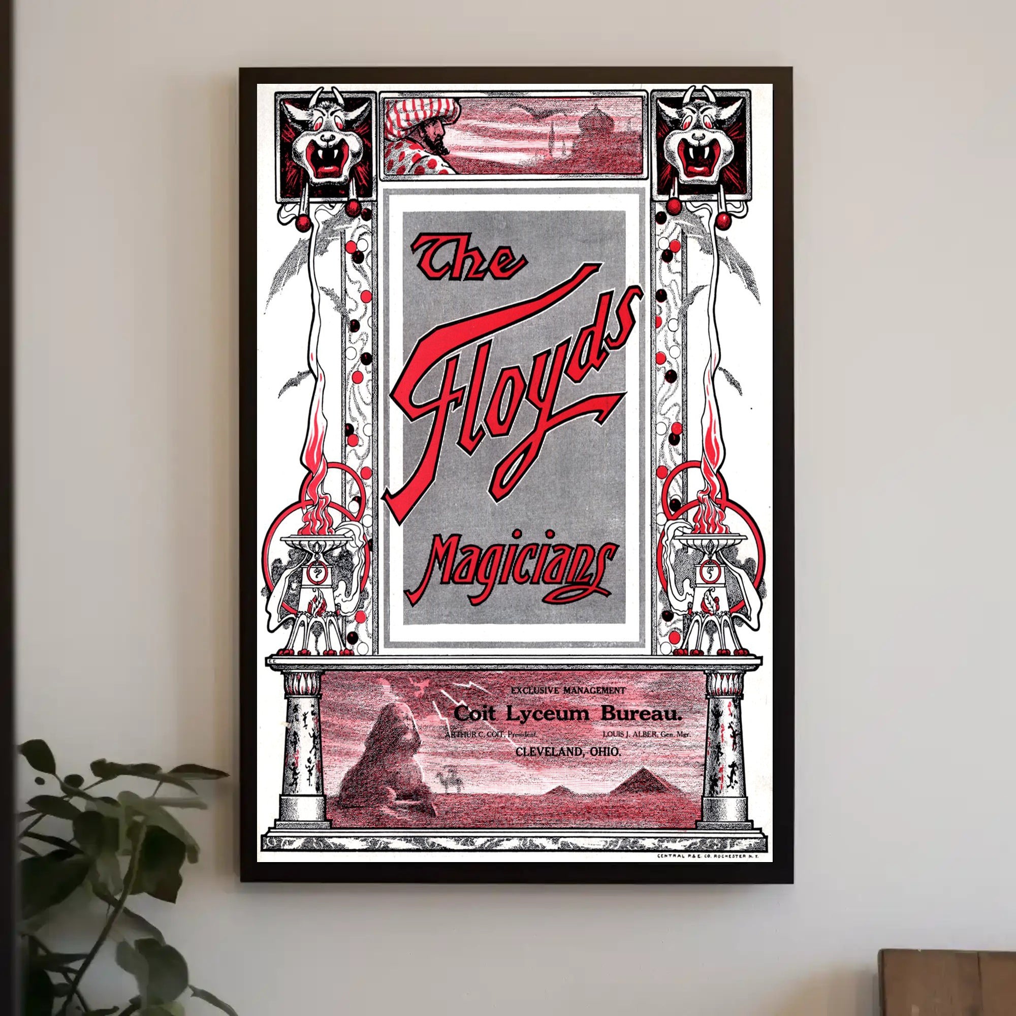 The Floyds Magic Show Art Nouveau Cultural Poster