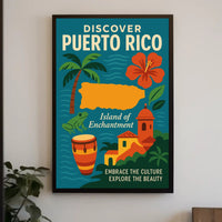 Puerto Rico Travel Adventure: Tropical & Cultural Heritage Travel Poster