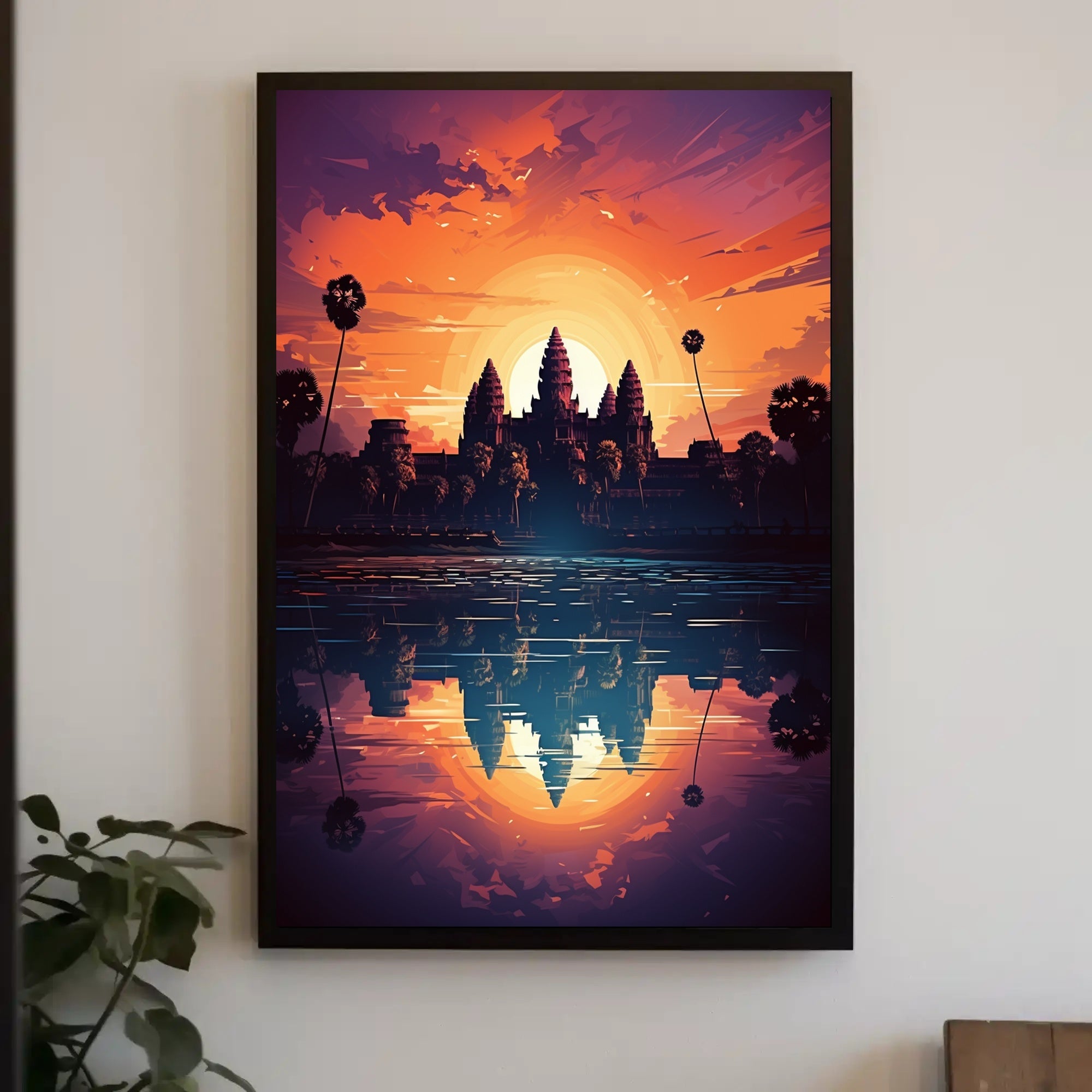 Sunset Over Angkor Wat Poster