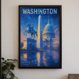 Washington Landmarks Poster