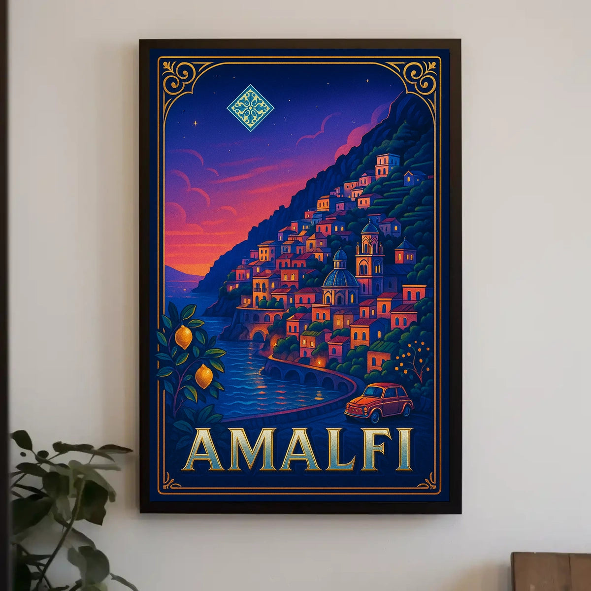 Amalfi Coast Sunset Poster