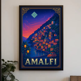 Amalfi Coast Sunset Poster