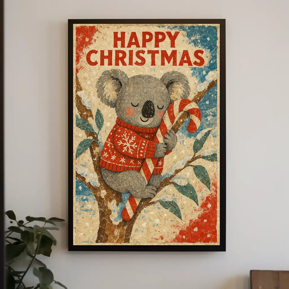 Happy Christmas Koala Poster