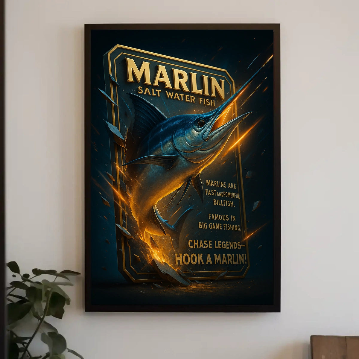 Marlin Salt Water Fish Poster