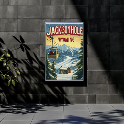 Jackson Hole Wyoming Vintage Poster