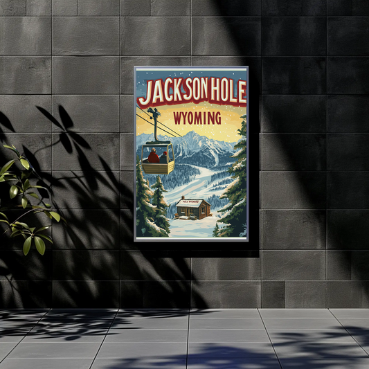 Jackson Hole Wyoming Vintage Poster