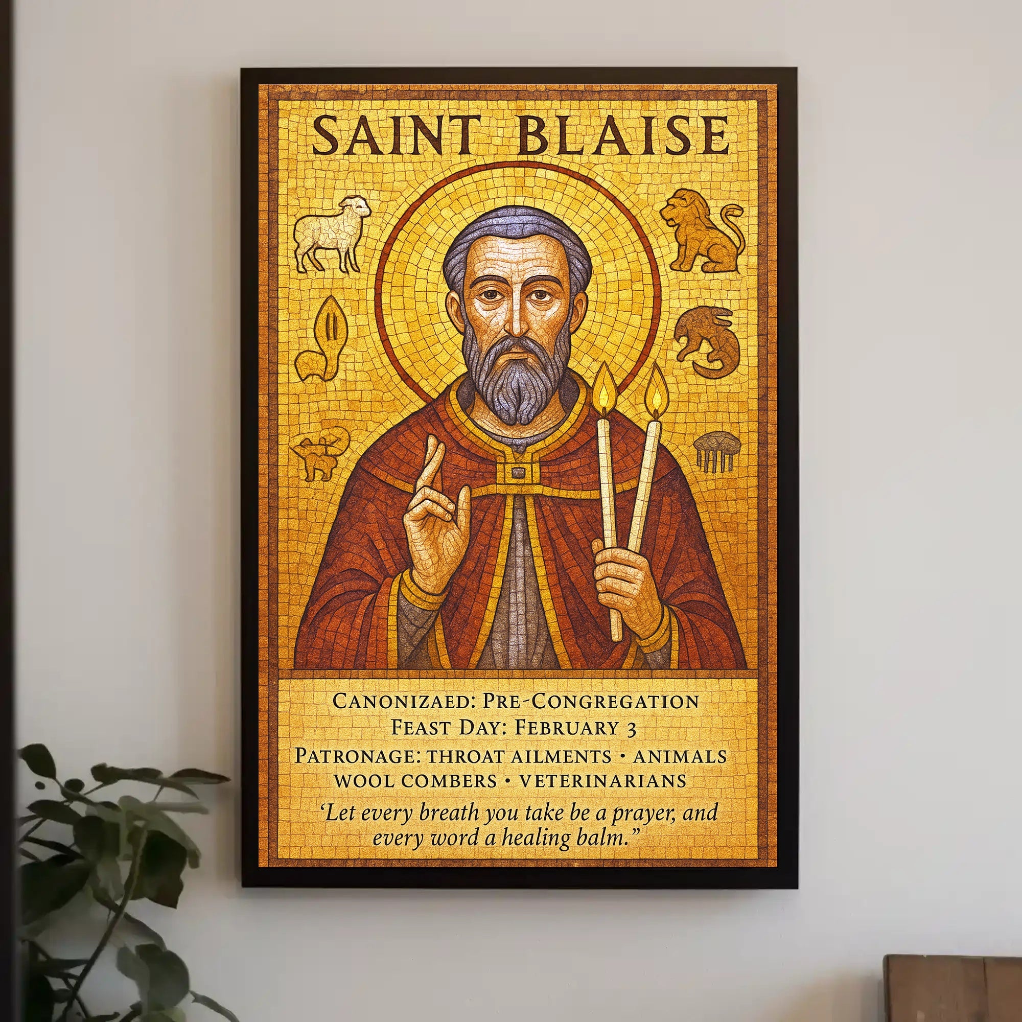 Saint Blaise Poster PosterGoat