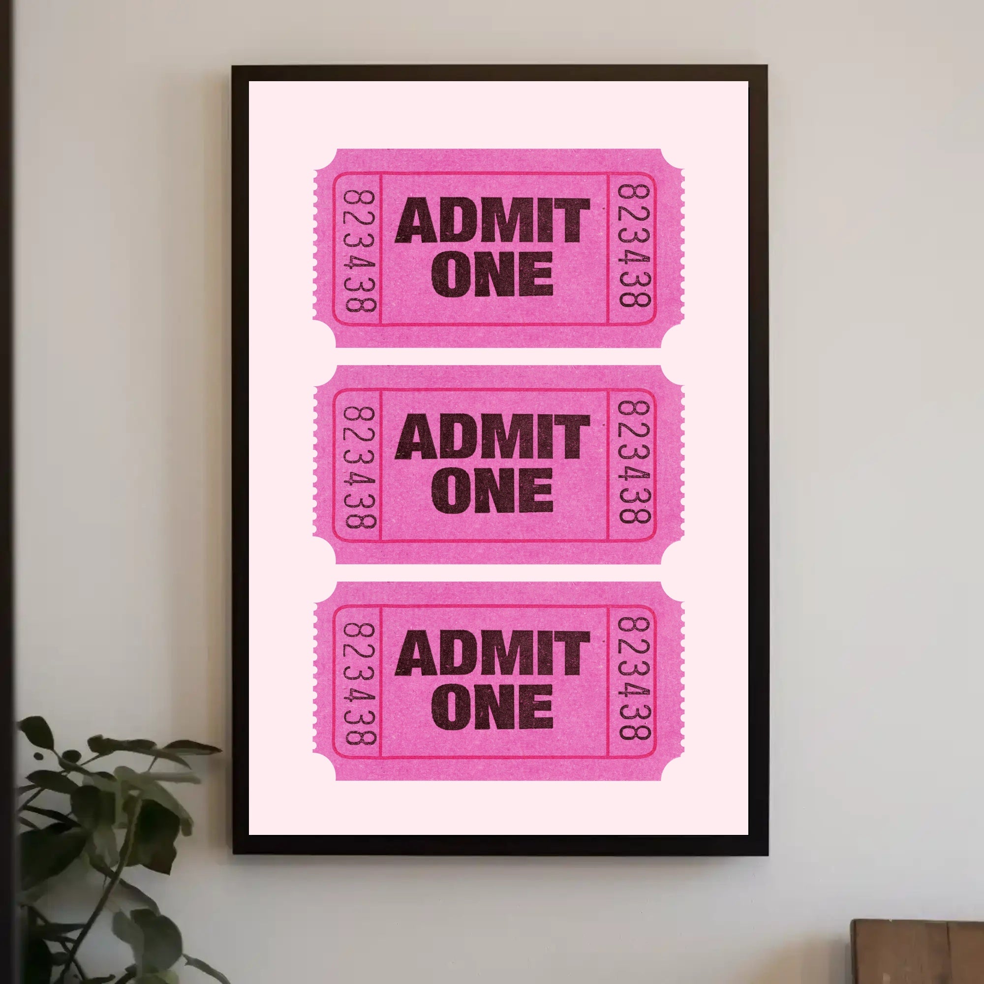 Vintage Admit One Tickets Poster for Pop Culture Enthusiasts PosterGoat