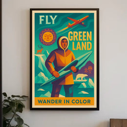 Fly Greenland Wander In Color Poster