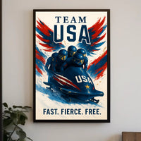 Team Usa Bobsled Poster
