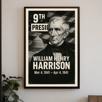 William Henry Harrison 9th President of the United States Digital Montaje Poster