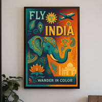 Fly India Wander In Color Poster