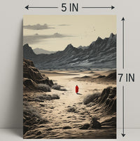 Solitary Wanderer In The Desert Poster