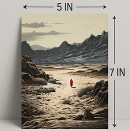 Solitary Wanderer In The Desert Poster