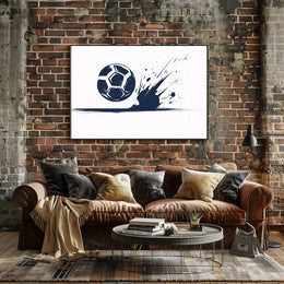 Dynamic Soccer Ball Splash Art Poster
