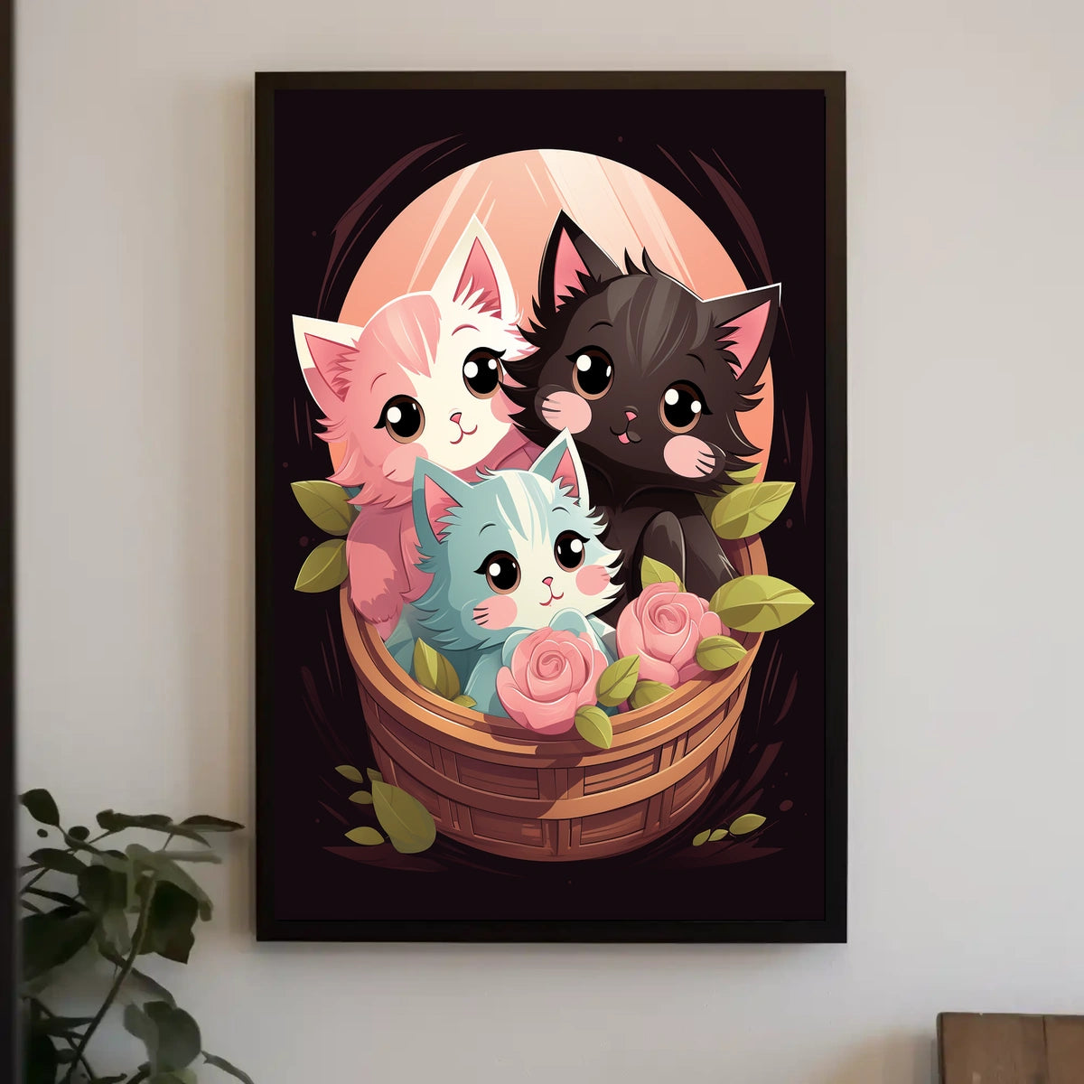 Basket Of Kittens Poster