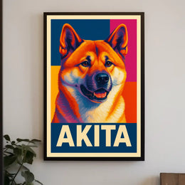 Akita Portrait Poster