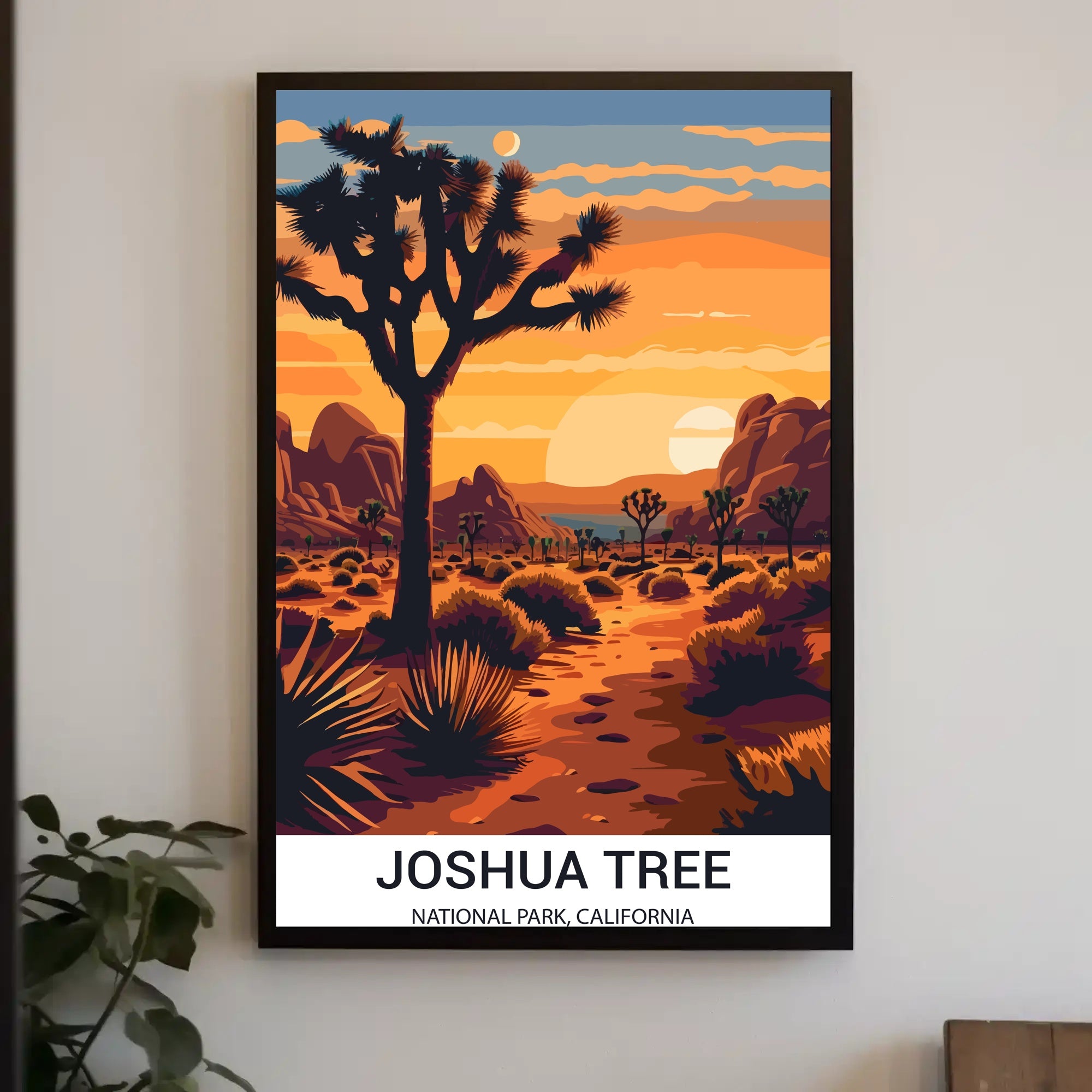 Joshua Tree National Park Vintage Travel Poster