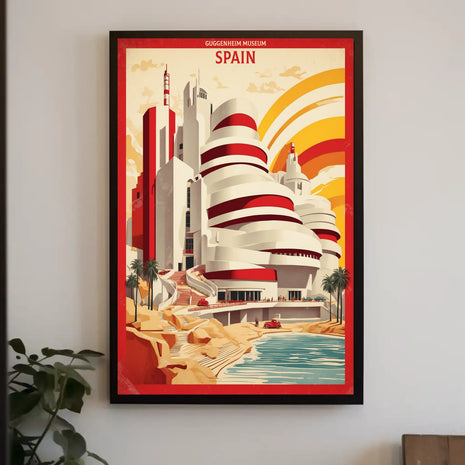 Guggenheim Museum in Spain Travel Poster