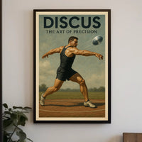 Discus Art Print of Precision Sports Design PosterGoat