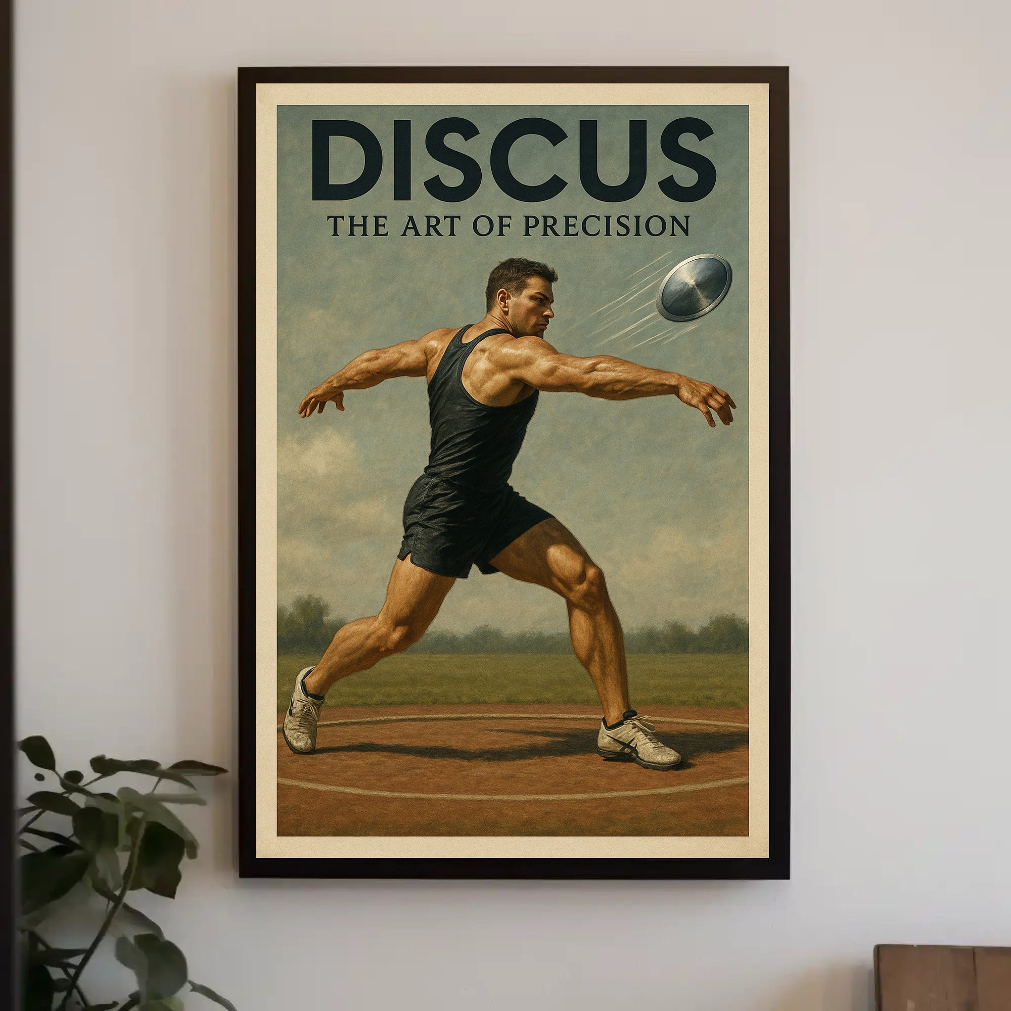Discus Art Print of Precision Sports Design PosterGoat