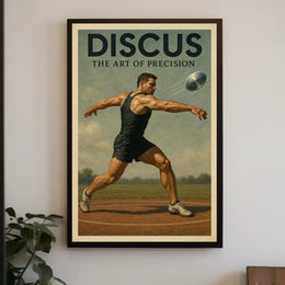Discus Art Print of Precision Sports Design PosterGoat