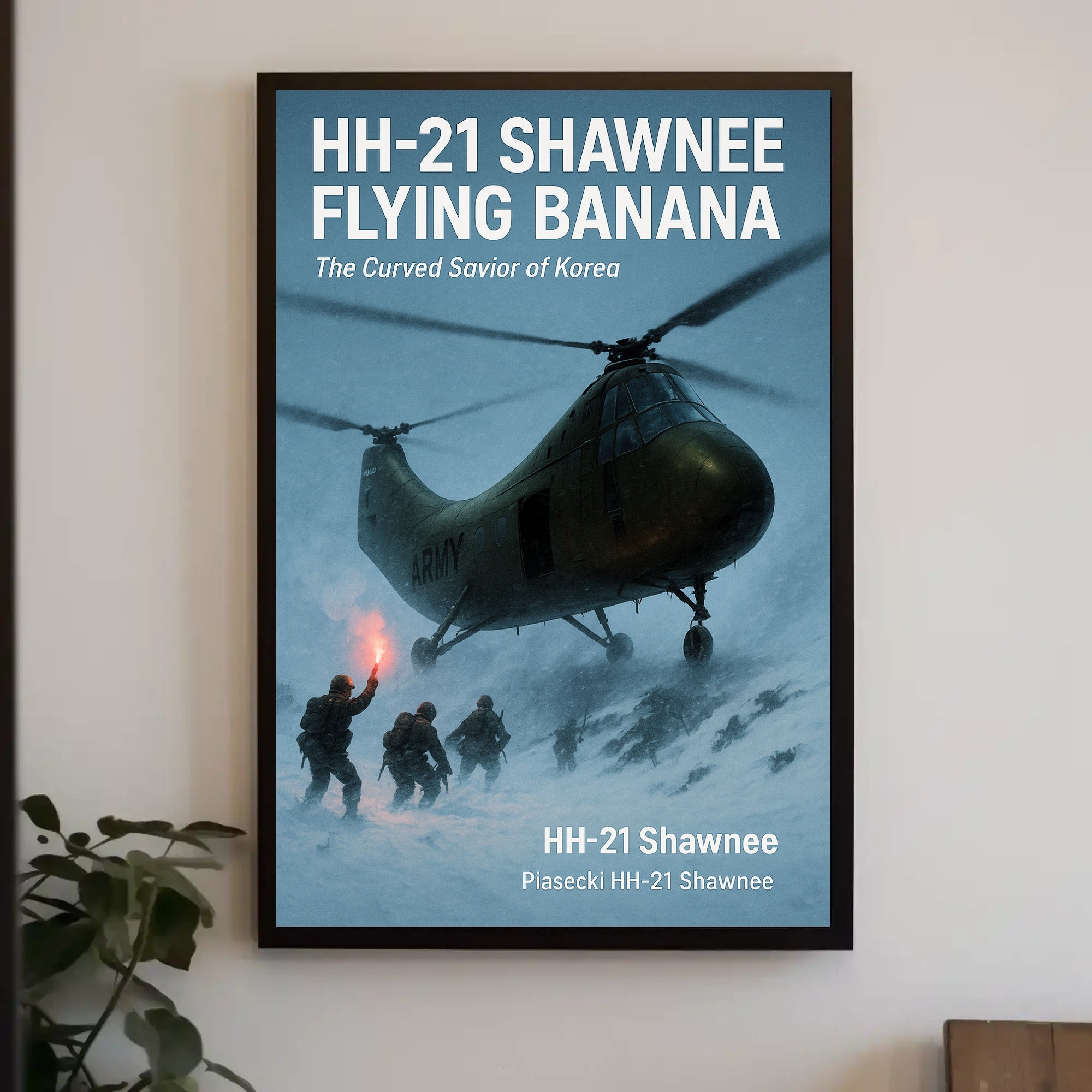 HH-21 Shawnee The Curved Savior of Korea Poster PosterGoat