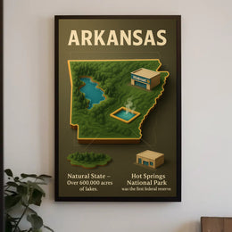 Arkansas The Natural State Poster
