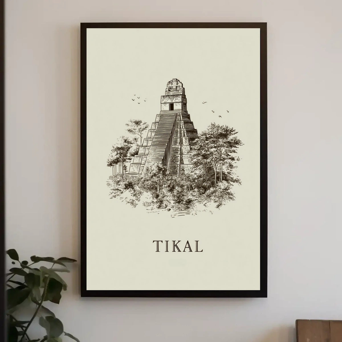 Tikal Ancient Mayan City Poster