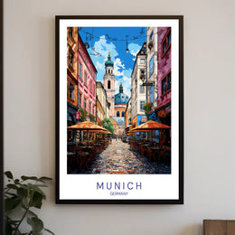 Charming Streets of Munich Poster PosterGoat
